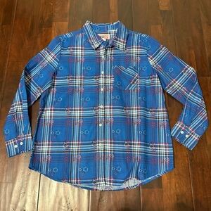 Vintage American Sweetheart Long Sleeve Plaid Button Up Size Large